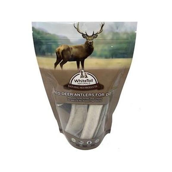 NWT WhiteTail Naturals Split Red Deer Antlers Medium Breed Dog Treats, 6 Count - Picture 1 of 8